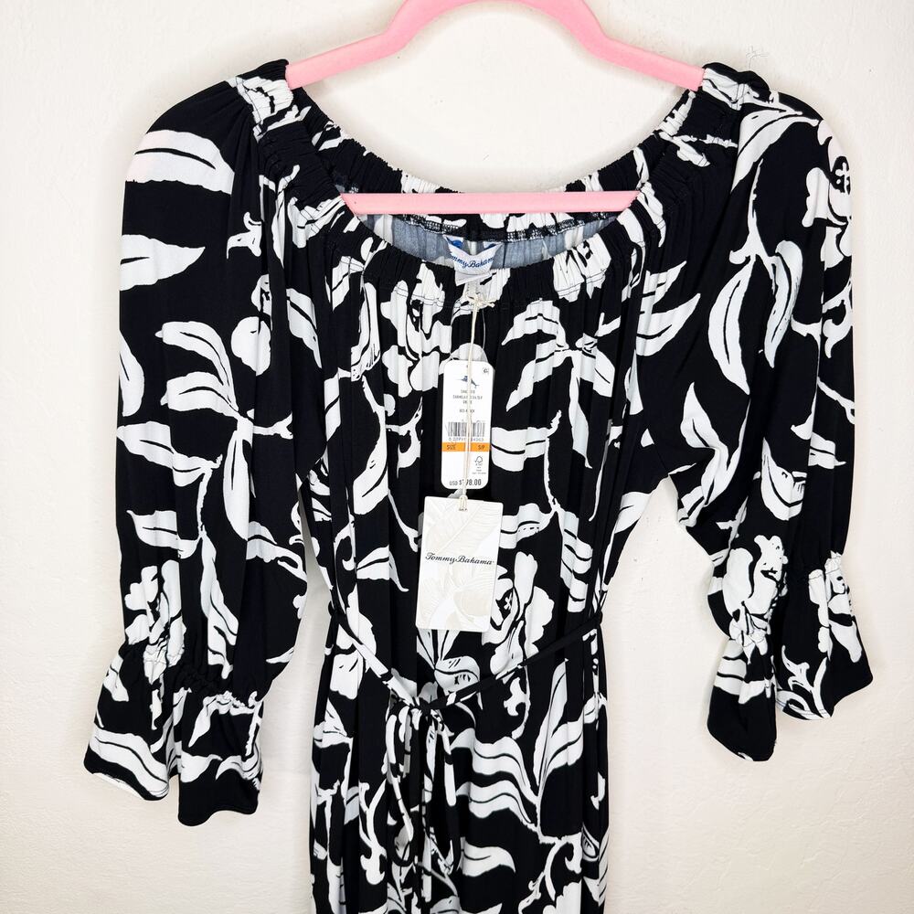 NWT Tommy Bahama Carmela Off The Shoulder Tie Waist Floral Midi Dress Small - Picture 4 of 15